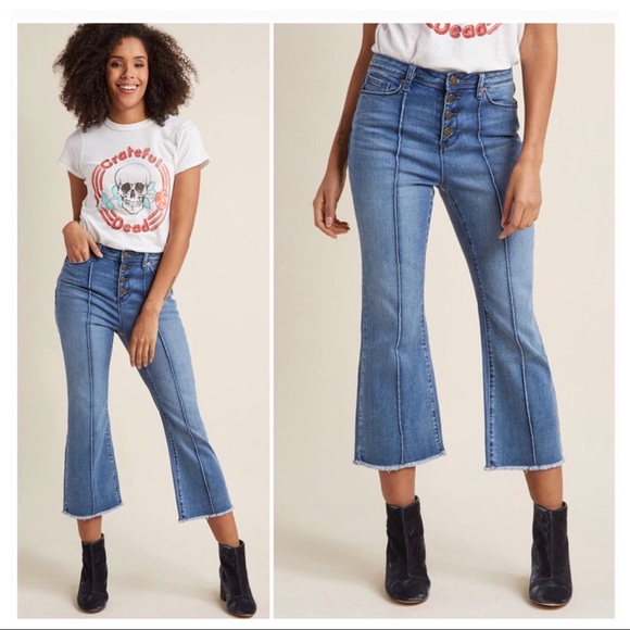 Modcloth Denim - Mod Cloth | Flared Crop Jeans